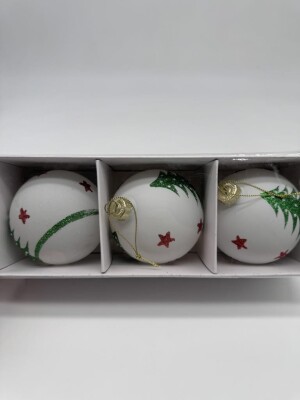 Beysüs Yılbaşı Çam Ağacı Süsü Parlak Noel Ağaç Holiday Cici Top 8cm 3'lü - 5