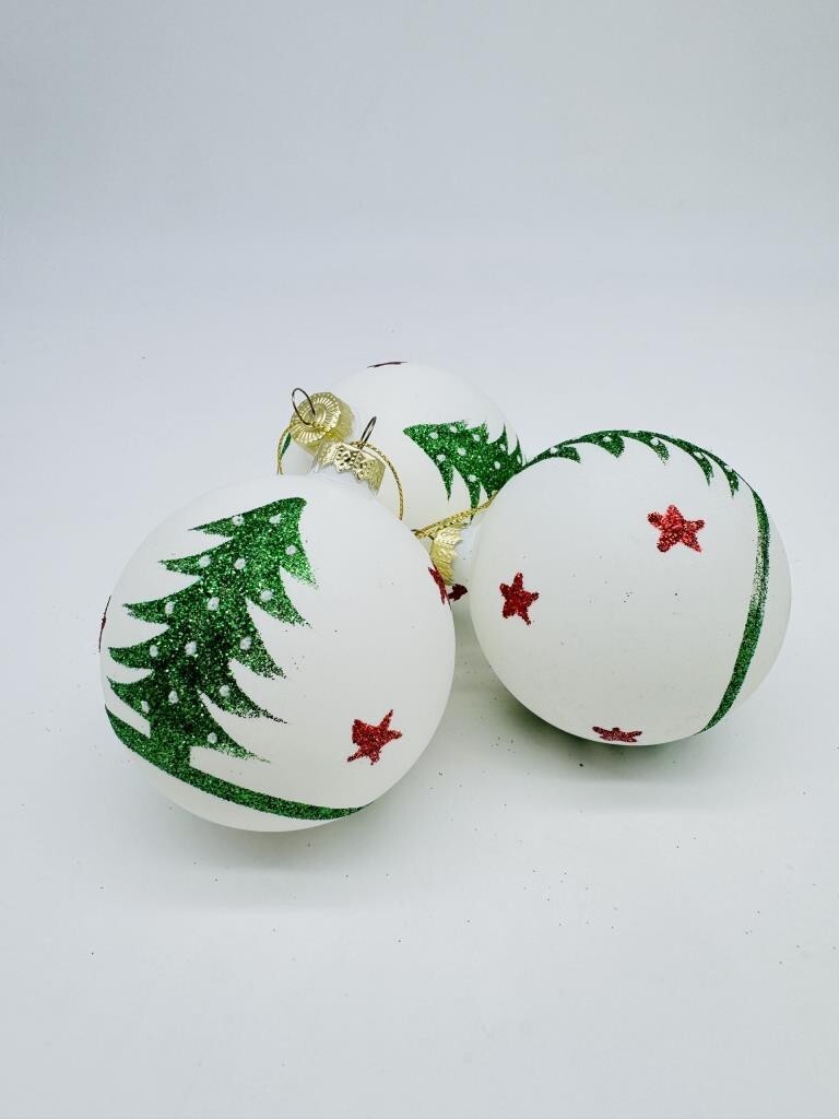 Beysüs Yılbaşı Çam Ağacı Süsü Parlak Noel Ağaç Holiday Cici Top 8cm 3'lü - 6