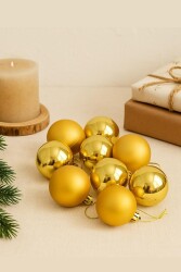 Beysüs Yılbaşı Çam Ağacı Süsü Parlak Özel Karışık Gold Holiday Cici Top 6 cm 9'lu - 2