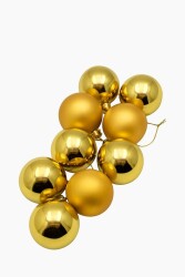 Beysüs Yılbaşı Çam Ağacı Süsü Parlak Özel Karışık Gold Holiday Cici Top 6 cm 9'lu - 3