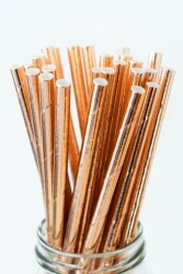 Pipet Kağıt Rose Gold 25 li - Beysus
