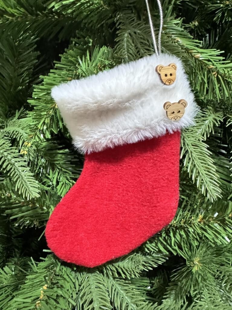 Beysüs Yılbaşı Dekor Çorap Şömine Duvar Süsü Yılbaşı Çam Ağacı Süsü Sevimli Ayı18cm - 2