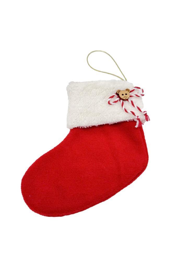 Beysüs Yılbaşı Dekor Çorap Şömine Duvar Süsü Yılbaşı Çam Ağacı Süsü Sevimli Ayı18cm - 3