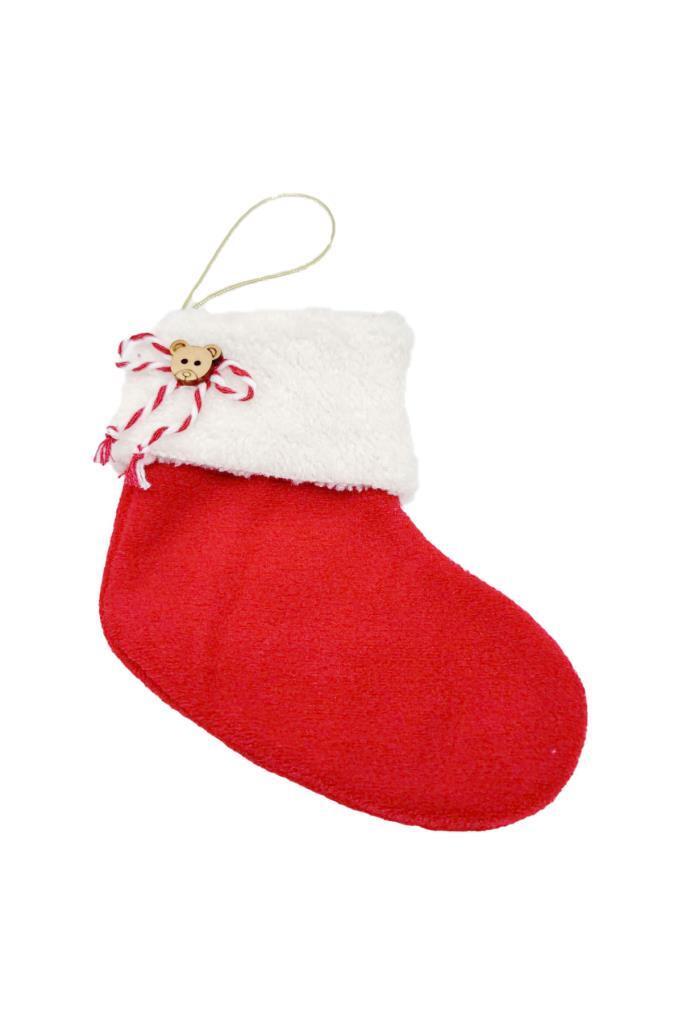 Beysüs Yılbaşı Dekor Çorap Şömine Duvar Süsü Yılbaşı Çam Ağacı Süsü Sevimli Ayı18cm - 4