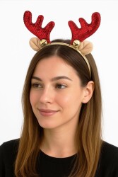 Beysüs Yılbaşı Tacı Kırmızı Geyikli Yeni Yıl Taçı Unisex Taç - Beysüs