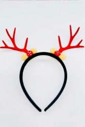 Beysüs Yılbaşı Tacı Kırmızı Slim Geyik Boynuz Yeni Yıl Taçı Unisex Taç - 2
