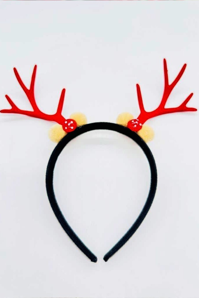 Beysüs Yılbaşı Tacı Kırmızı Slim Geyik Boynuz Yeni Yıl Taçı Unisex Taç - 2